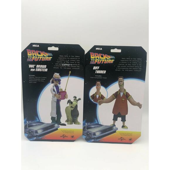 Back To The Future Doc Brown & Einstein & Biff Tanner 6" Action Figure NECA - Picture 7 of 12